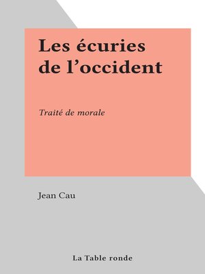 cover image of Les écuries de l'occident